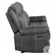 Zubaida Dark Gray Polish Microfiber Power Reclining Living Room Set with Drop Down Table and USB Charging