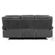 Zubaida Dark Gray Polish Microfiber Power Reclining 85" Sofa with Drop Down Table and USB Charging