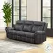 Zubaida Dark Gray Polish Microfiber Power Reclining Living Room Set with Drop Down Table and USB Charging