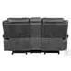Zubaida Dark Gray Polish Microfiber Power Reclining 75" Loveseat with USB Charging