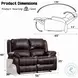Zuriel Brown Reclining 56" Loveseat