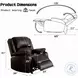 Zuriel Brown Synthetic Leather Rocker Recliner