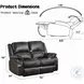 Zuriel Black Reclining 56" Loveseat