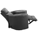 Arcadia Vintage Slate Leather Swivel Glider Power Recliner with USB Charging