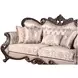 Constantine Beige 95" Sofa with Nailhead Trim