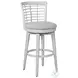 Beach Comber Weathered White Swivel Bar Stool