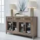Breckenridge Medium Brown 4 Glass Door Server
