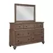 Weatherford Heather 7 Drawer Wellington Dresser with Rectangular Landscape Mirror