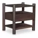 Devin Brown Leather Upholstered Canopy Bedroom Set