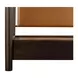 Devin Brown Leather Queen Upholstered Canopy Bed