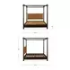 Devin Brown Leather King Upholstered Canopy Bed