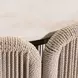 Trellis Brown and Beige Round Outdoor Side Table