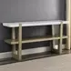 Perth White Rectangular Marble Top Sofa Table