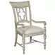 Homestead Pine Cornsilk Upholstered Arm Chair Set of 2