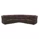 Bronco Plush Umber 7 Piece Modular Zero Gravity Power Reclining Sectional with Power Adjustable Headrest and USB Charging