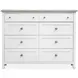 Windmill Harbour White Whisp and Sand 8 Drawer Dresser