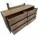 Lindon Belgian Wheat and Coffee Bean 6 Drawer Dresser with Square Mirror