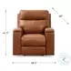 Varden Nutmeg Top Grain Leather Zero Gravity Power Recliner with Power Headrest