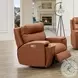 Varden Nutmeg Top Grain Leather Zero Gravity Power Recliner with Power Headrest