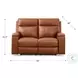 Varden Nutmeg Top Grain Leather Zero Gravity Power Reclining Loveseat with Power Headrest