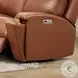 Varden Nutmeg Top Grain Leather Zero Gravity Power Reclining Sofa with Power Headrest