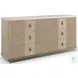Rhythm Sun Drenched Oak and Lucent Bronze Upholstered Platform Bedroom Set