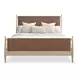 Rhythm Sun Drenched Oak and Lucent Bronze Upholstered King Platform Bed