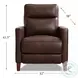 Arden Chestnut Leather Zero Gravity Power Recliner with Power Headrest and USB Charging