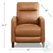 Arden Cognac Leather Zero Gravity Power Recliner with Power Headrest and USB Charging