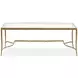 Serenelle Burnished Brass Rectangular Glass Top Occassional Table Set
