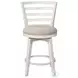Meadowbrook Whitewash Swivel Counter Height Stool