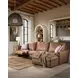 Live Beautifully Brown Leather 3 Piece Modular Power Reclining Optimus Sectional with Power Headrest
