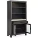 Plum Creek Ravenwood Black and White 2 Glass Door Display Cabinet with LED