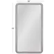 Berylon Silver Rectangular Floor Mirror