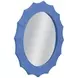 Altair Light Blue Round Wall Mirror