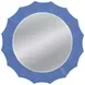Altair Light Blue Round Wall Mirror