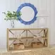 Altair Light Blue Round Wall Mirror