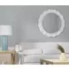 Altair Glossy White Round Wall Mirror