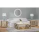 Altair Glossy White Round Wall Mirror