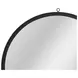 Deneb Matte Black Round Wall Mirror
