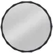 Evageline Charcoal Gray Round Wall Mirror