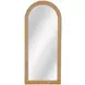 Jaleene Warm Natural Tan Arched Floor Mirror