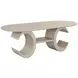 Gwendolyn Cerused Taupe 86" Oval Dining Table