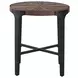 Chevron Brown Round End Table