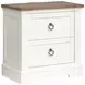 Crownfall Whisper White and Cerused Nutmeg Panel Bedroom Set