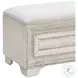 Camila Semi Transparent Creamy White Bed Bench 