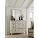 Grand Bay Egret 10 Drawer Aster Bureau with Rectangular Bamboo Mirror