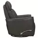 Rovelle Abby Dark Gray Leather Manual Swivel Glider Recliner