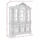 Denali Walnut 5 Door Server and Hutch with LED