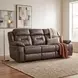 Madrona Dark Brown 85" Double Reclining Sofa
